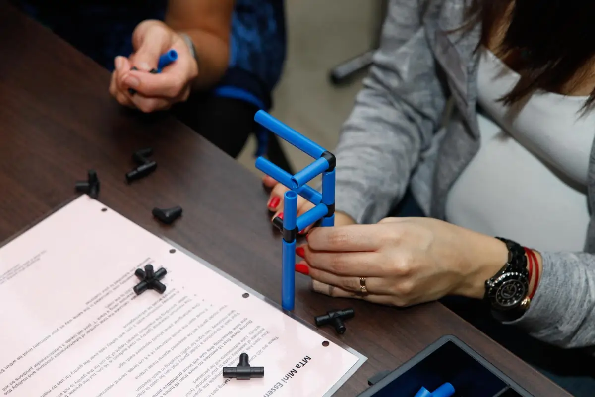 Participant utilising the MTa Mini Kit for training