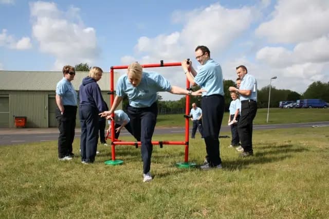 Team at RAF Wittering using MTa Team Kit to develop leadership and collaboration skills.
