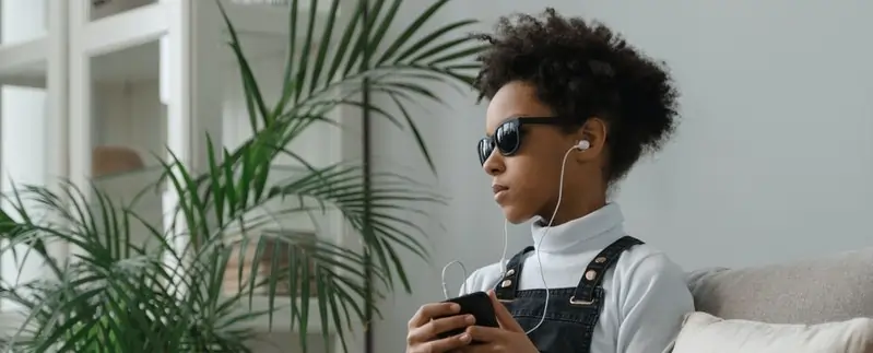 Child listening to music - STEM activities for secondary school kids