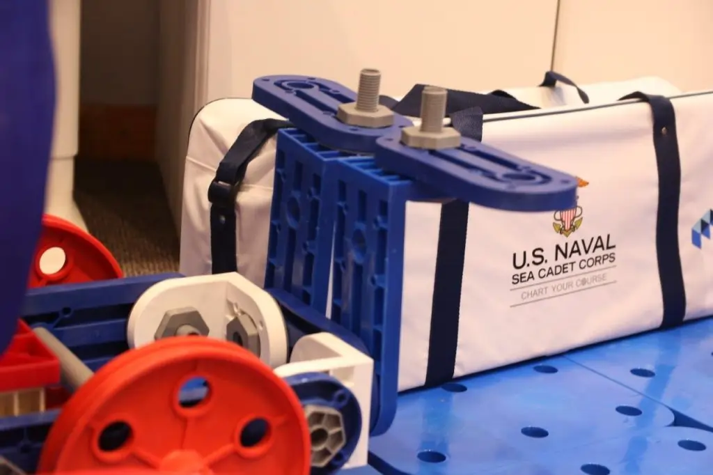 MTa STEM kit used to build a ship, focusing on friction reduction and momentum for stability.
