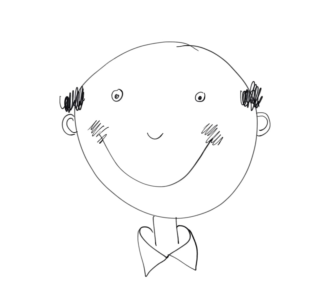 Line drawing of a portrait, symbolising teamwork and collaboration in experiential learning.